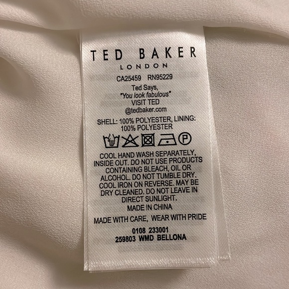 NWT Ted Baker London Bellona White Tiered Trapeze Mini Dress. $395 - Picture 7 of 13